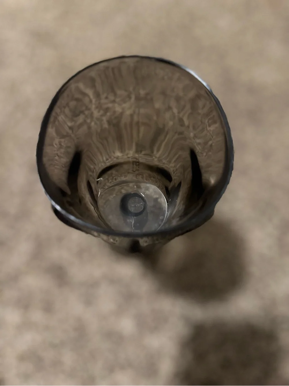 Smoky Glass Skull Goblet - Dark Gray